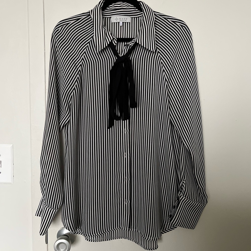 Wayf Lightweight Button Down Blouse - image 1